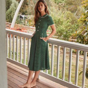 Christy Dawn Sebastian Dress Emerald Ditsy